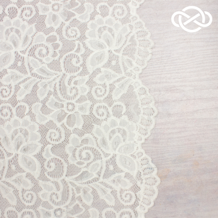 4890. Гипюр с фестончатыми краями. Молочный - фото 1