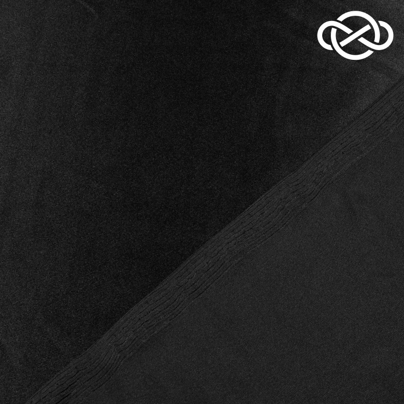 4891. Бифлекс-сатин. Черный (практически не тянется) от Tkani.site