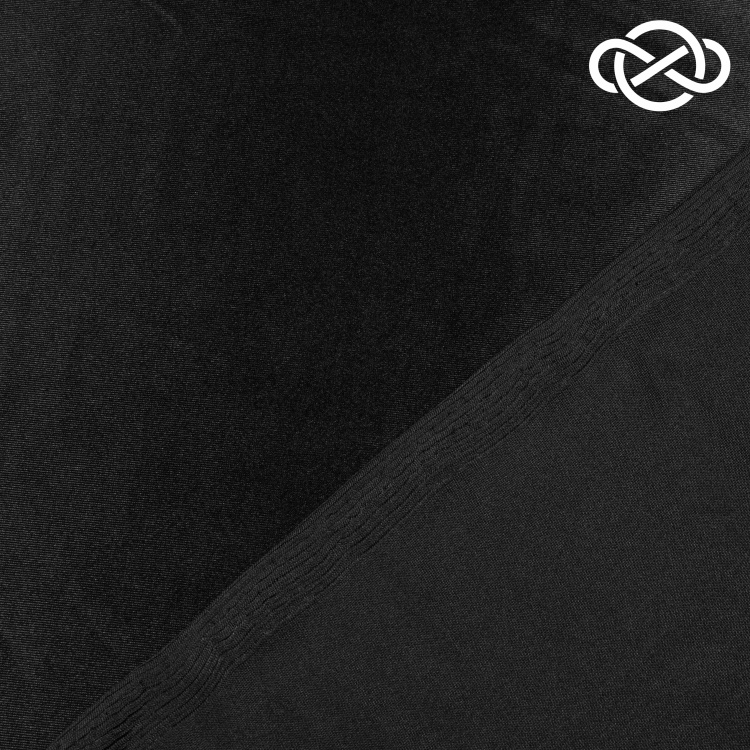 4891. Бифлекс-сатин. Черный (практически не тянется) - фото 2