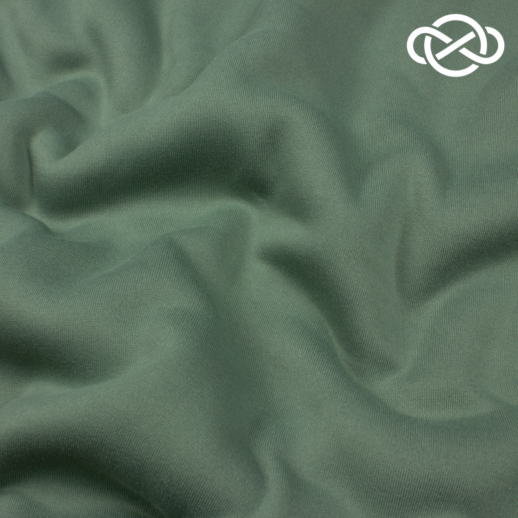 7617. Футер 3нитка с начесом. Оливка. - фото 1