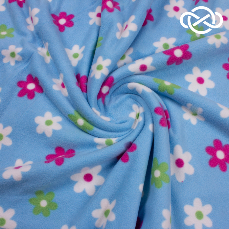 10008. Флис двухсторонний. Принт от Tkani.site