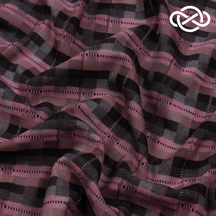 10030. Костюмная поливискоза. Жаккард - фото 1