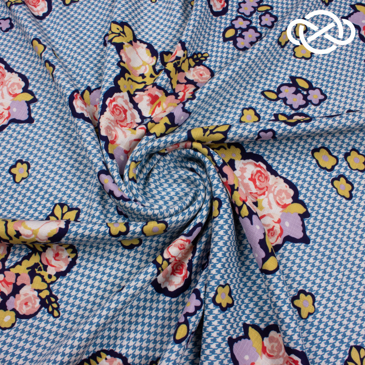 10041. Лён с вискозой. Принт - фото 1