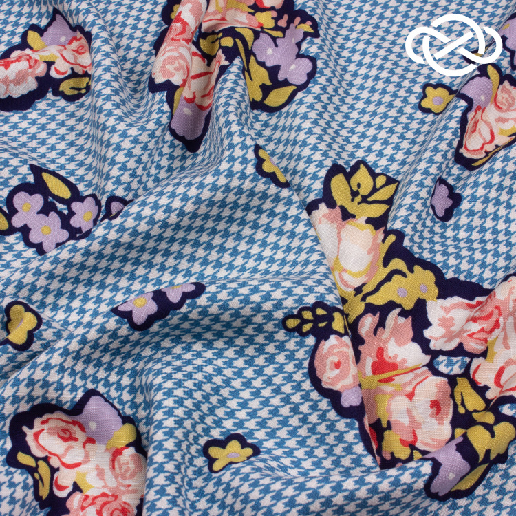 10041. Лён с вискозой. Принт - фото 2