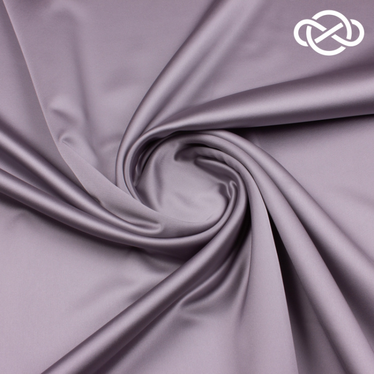 7629. Костюмно-плательный атлас. Серый. Уценка!!!