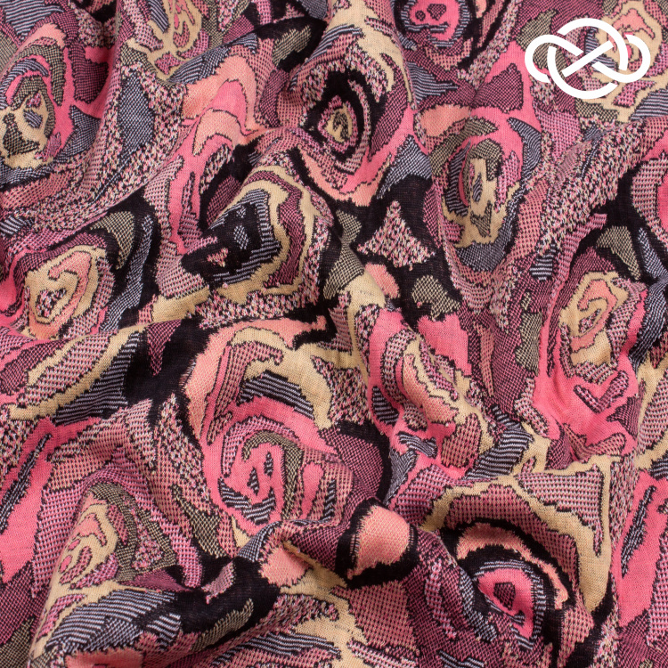 7631. Трикотажное полотно. Двухслойное пике . Жаккард. - фото 2