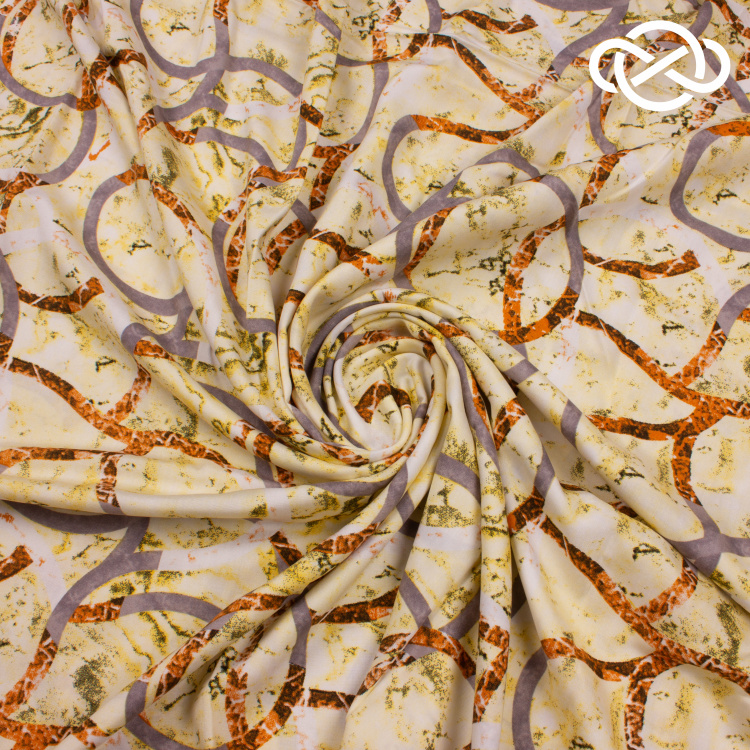 7638. Штапель. Вискоза. Принт. Уценка!!! - фото 1