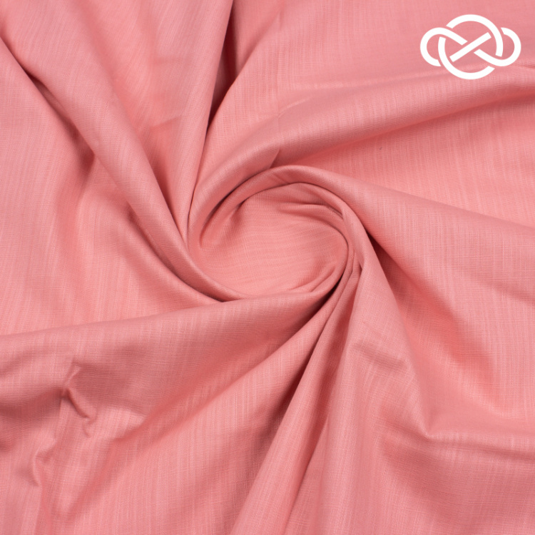 7642. Лен с вискозой. Нежный персик.