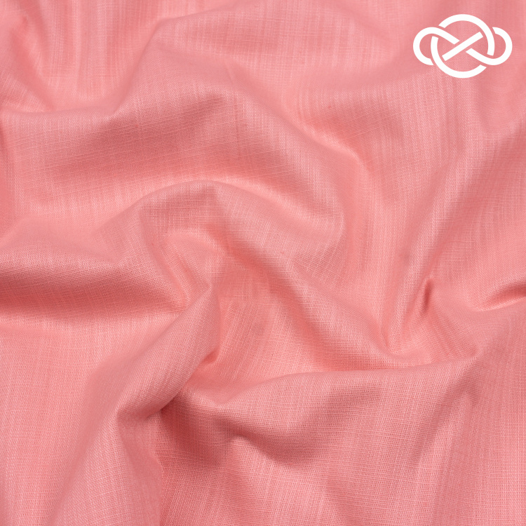 7642. Лен с вискозой. Нежный персик. - фото 1