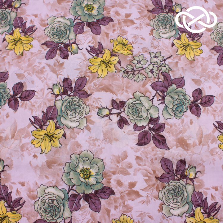 7646. Плательная. Принт.