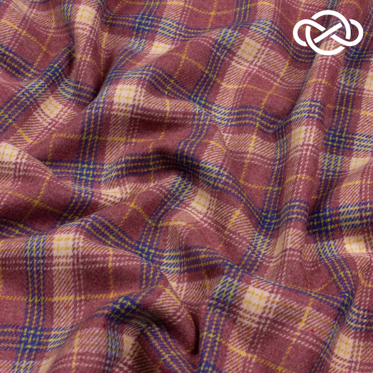 7650. Костюмная фланель. В клетку. - фото 2