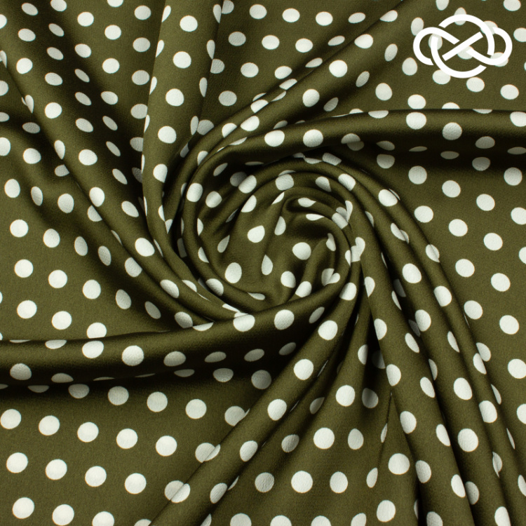 10046. Искусственный фактурный шёлк. Jacobs. Принт