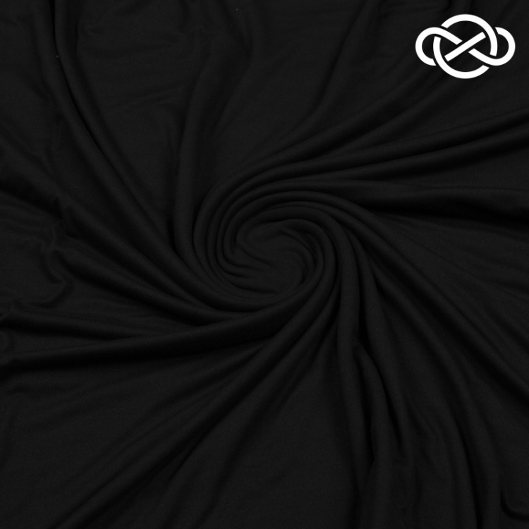 10053. Трикотажное полотно с эффектом велюра. Черный