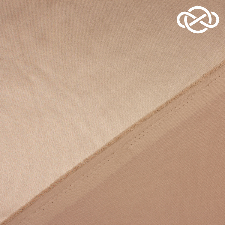 10061. Костюмно-плательный атлас. Кубинский песок - фото 2