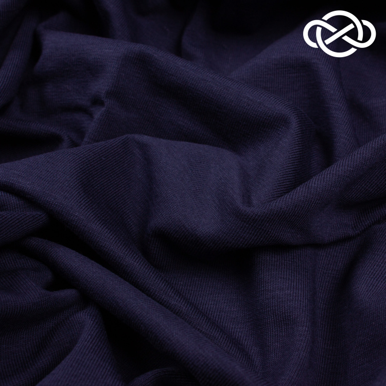 7683. Кулирная гладь. Темно-синий. - фото 1