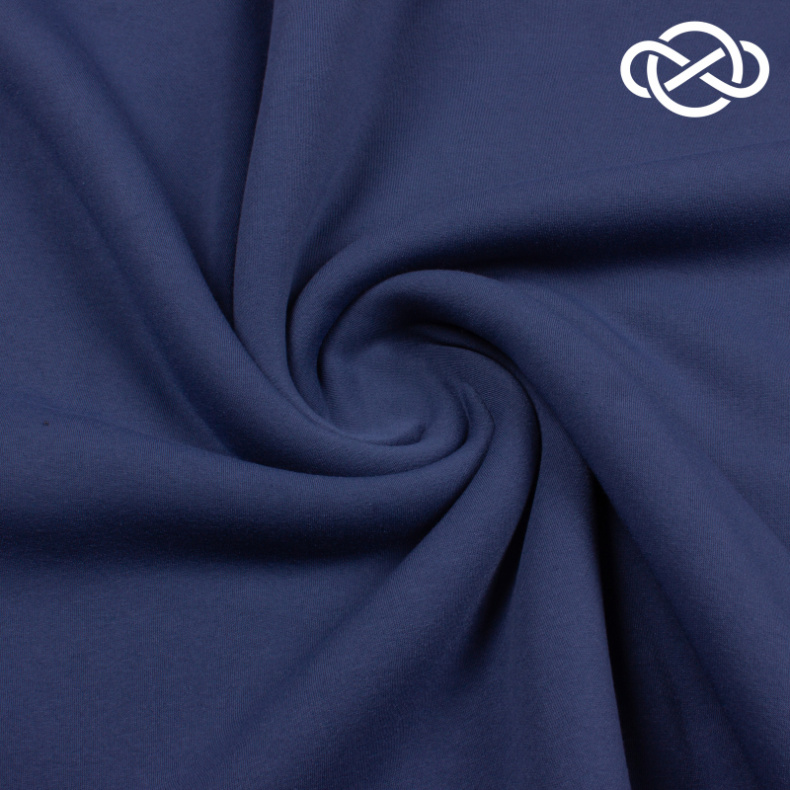 10082. Футер 3нитка с начесом. Глубокий индиго. от Tkani.site