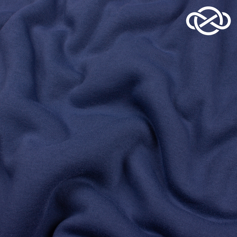 10082. Футер 3нитка с начесом. Глубокий индиго. от Tkani.site