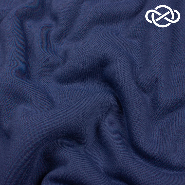 10082. Футер 3нитка с начесом. Глубокий индиго. - фото 1