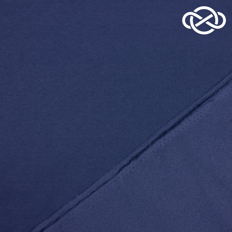 10082. Футер 3нитка с начесом. Глубокий индиго. от Tkani.site