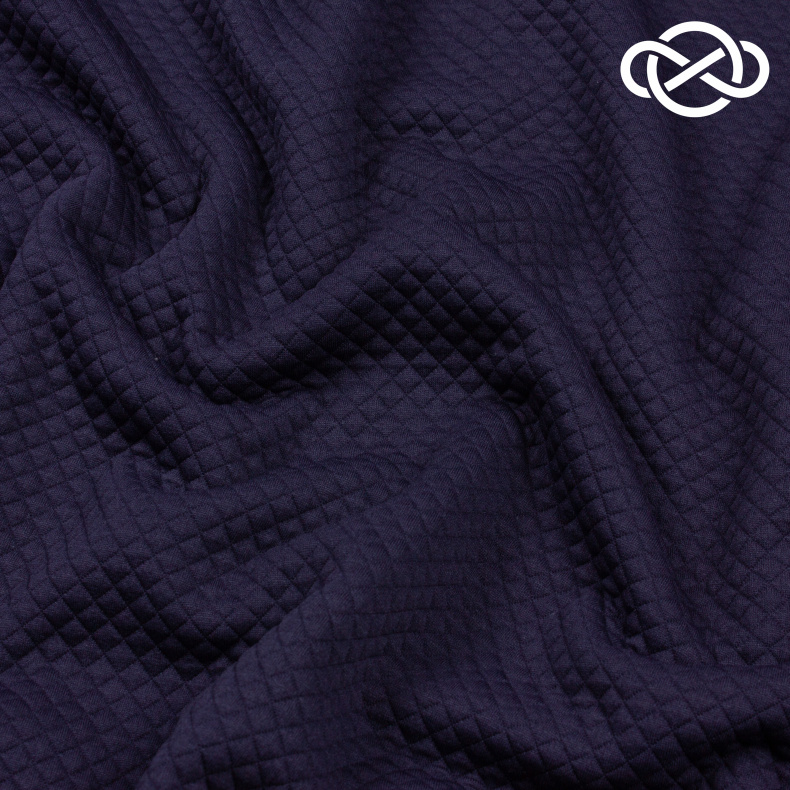 10092.  Трикотажное полотно. Капитоне. Черный от Tkani.site