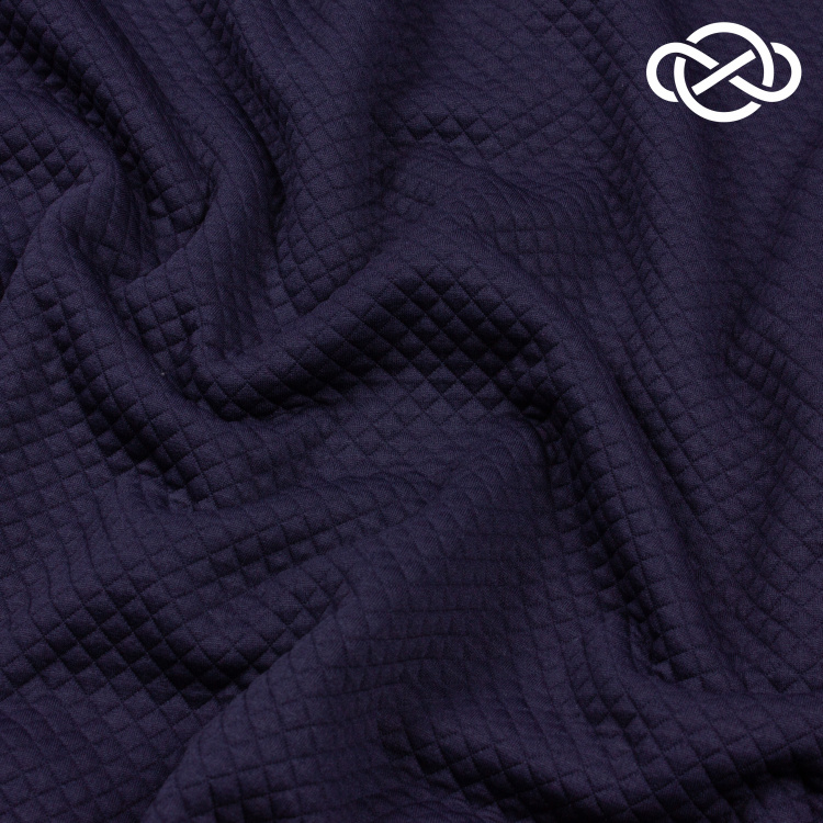 10092.  Трикотажное полотно. Капитоне. Черный - фото 1