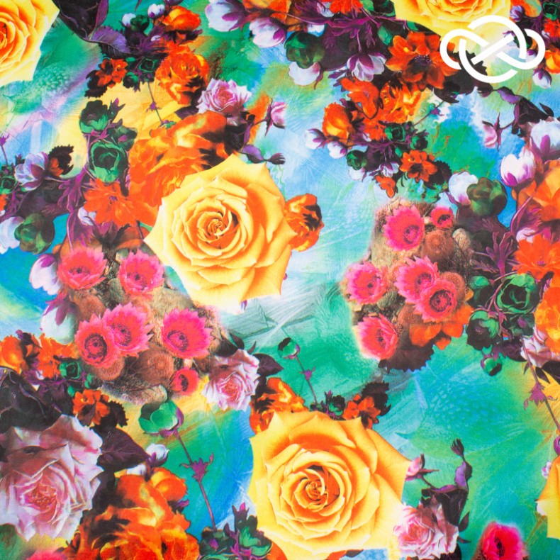 10102. Конкурс!!! Атлас сэндвич. Принт от Tkani.site