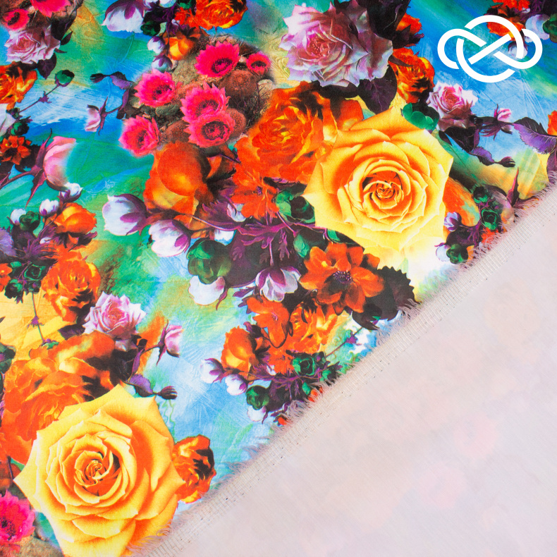 10102. Конкурс!!! Атлас сэндвич. Принт от Tkani.site