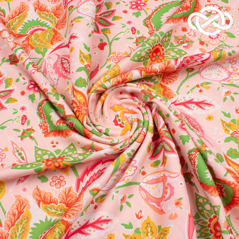 10103. Плательная креп. Принт от Tkani.site