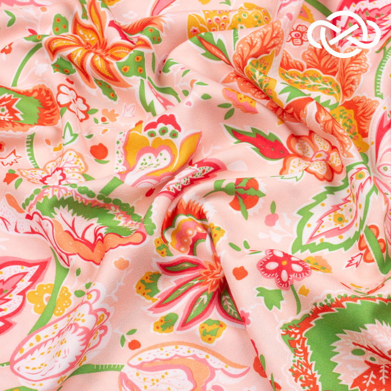 10103. Плательная креп. Принт от Tkani.site