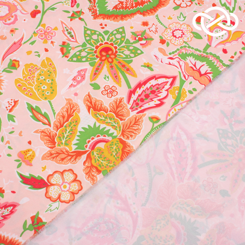 10103. Плательная креп. Принт от Tkani.site