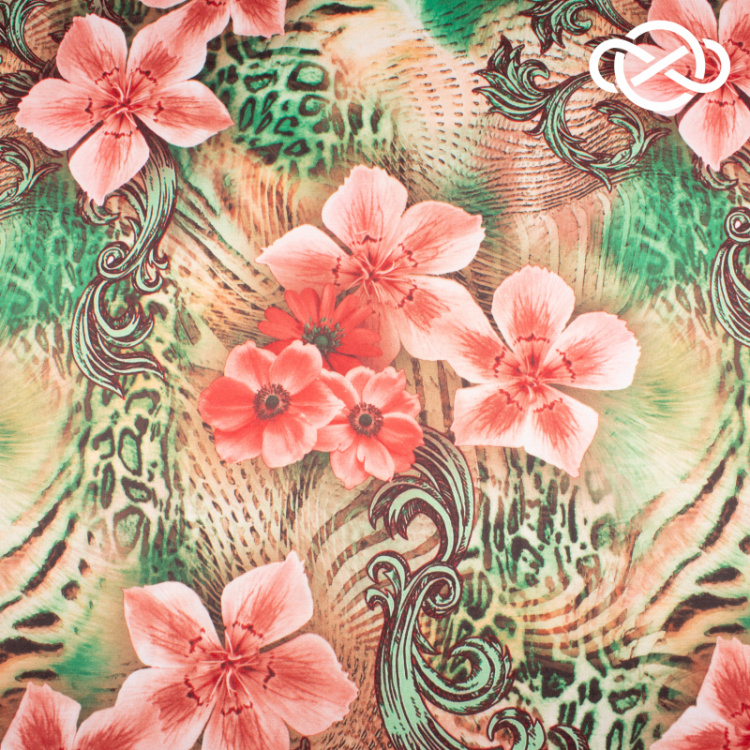 10105. Конкурс!!! Атлас сэндвич. Принт. Уценка!!!