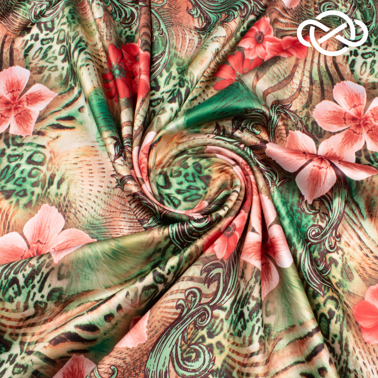 10105. Конкурс!!! Атлас сэндвич. Принт. Уценка!!! - фото 1