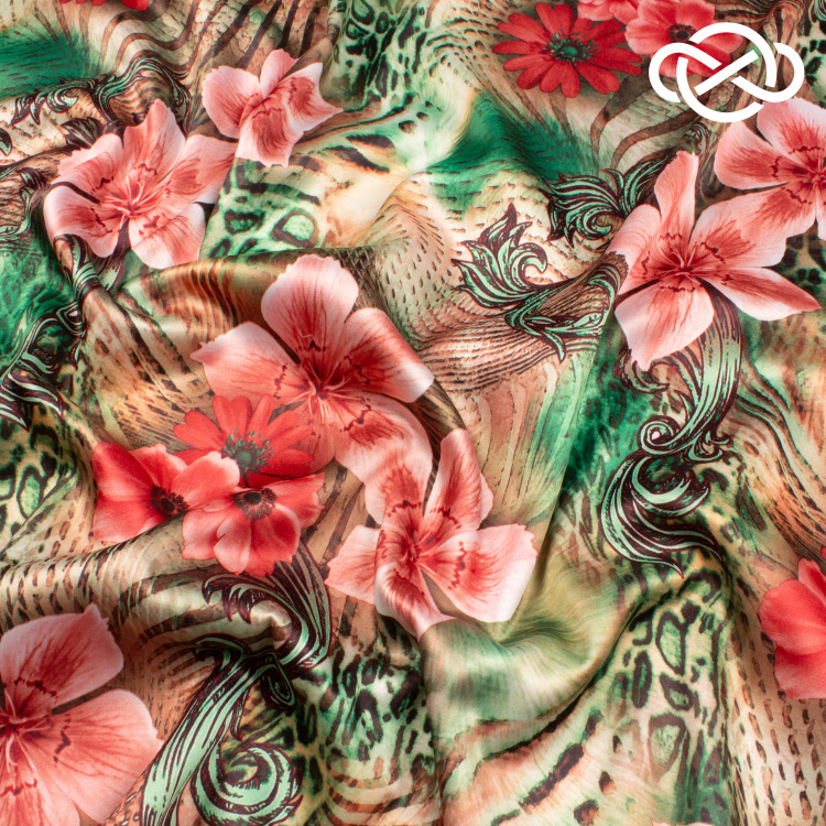 10105. Конкурс!!! Атлас сэндвич. Принт. Уценка!!! - фото 2