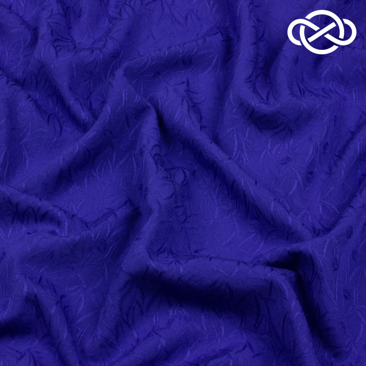 10126. Конкурс!!! Вискоза с шелком. Жаккард. Василёк - фото 2