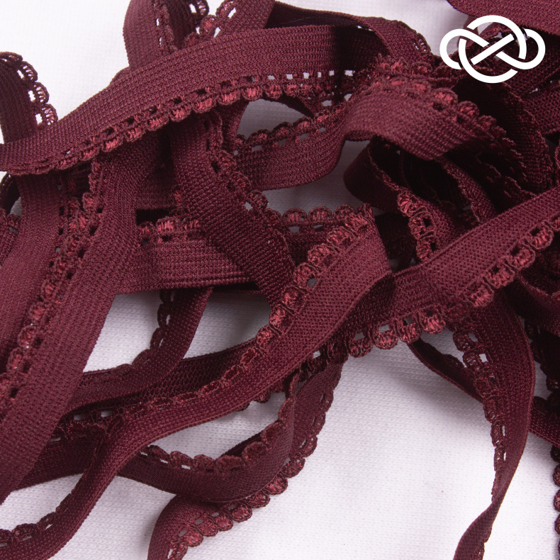 10155. Резинка бельевая декоративная 1см*10м (цена за упаковку) от Tkani.site