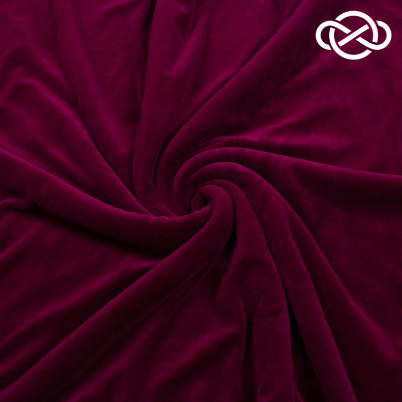 10178. Велюр хлопок. Компакт пенье. Божоле от Tkani.site