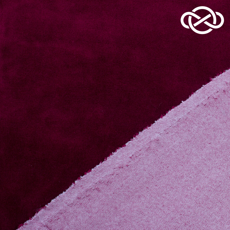 10178. Велюр хлопок. Компакт пенье. Божоле от Tkani.site