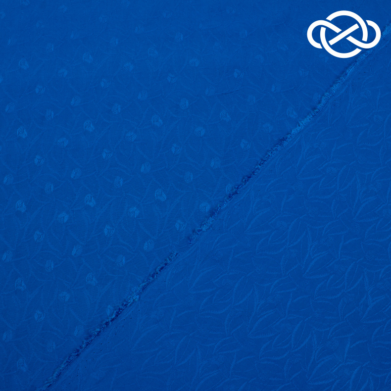 10203. Конкурс!!! Вискоза с шелком. Жаккард. Дрезденский синий от Tkani.site