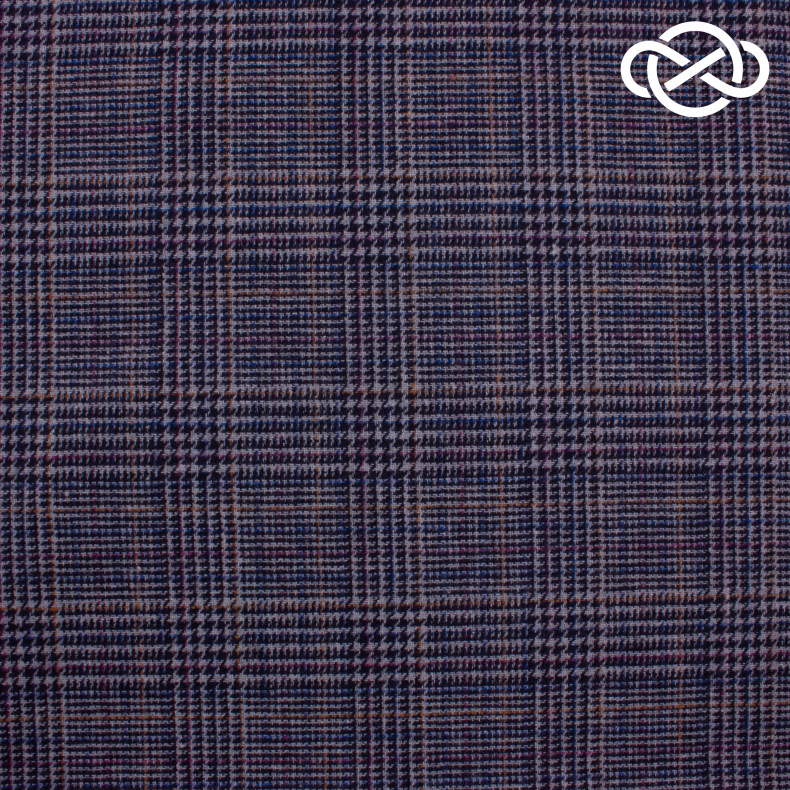 10206. Костюмная. Шерсть. В клетку от Tkani.site