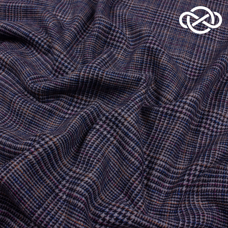 10206. Костюмная. Шерсть. В клетку от Tkani.site