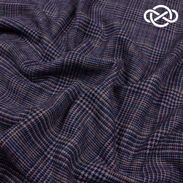 10206. Костюмная. Шерсть. В клетку - фото 2