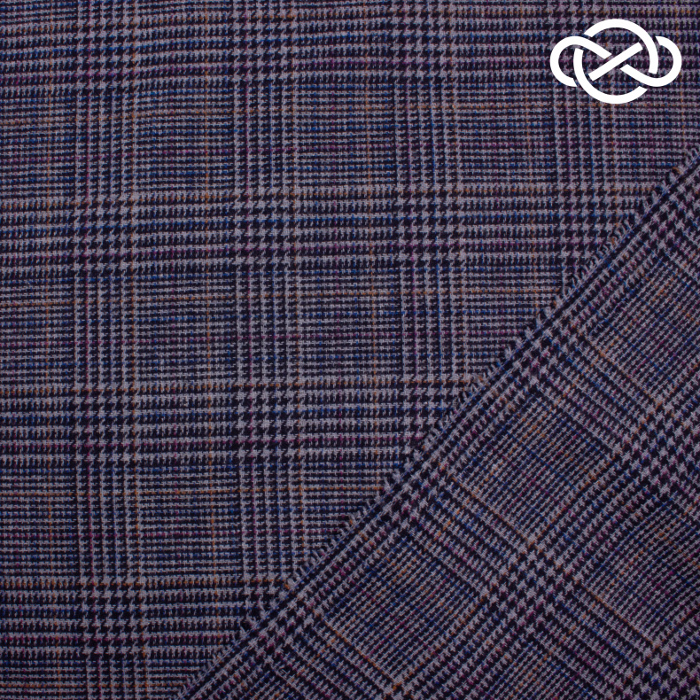 10206. Костюмная. Шерсть. В клетку от Tkani.site