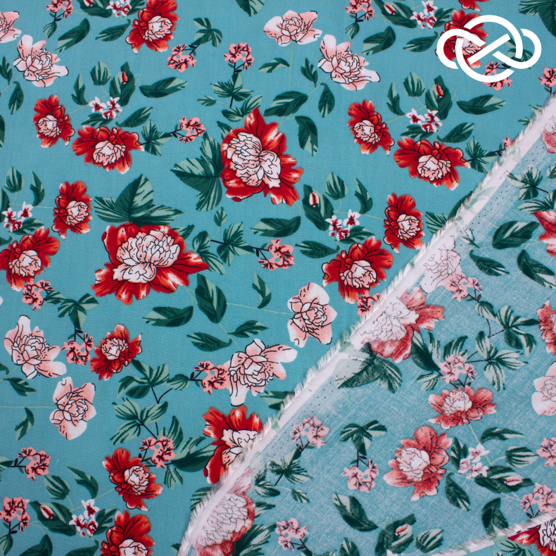 10214. Конкурс!!! Штапель. Вискоза. Принт от Tkani.site