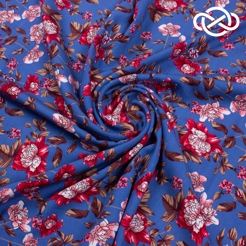 10216. Конкурс!!! Штапель. Вискоза. Принт от Tkani.site