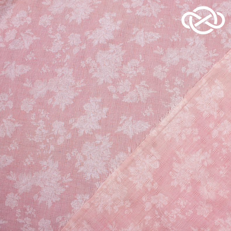 10224. Батист с мережками. Принт от Tkani.site