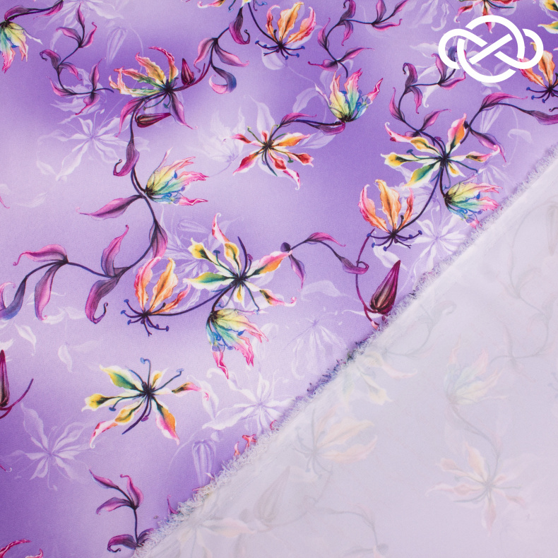 10229. Конкурс!!! Армани сатин. Принт от Tkani.site