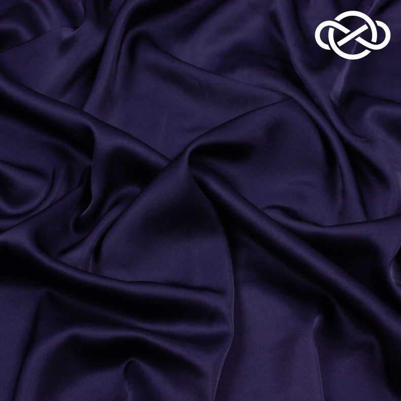 10236. Искусственный шелк. Армани. Темно-синий от Tkani.site