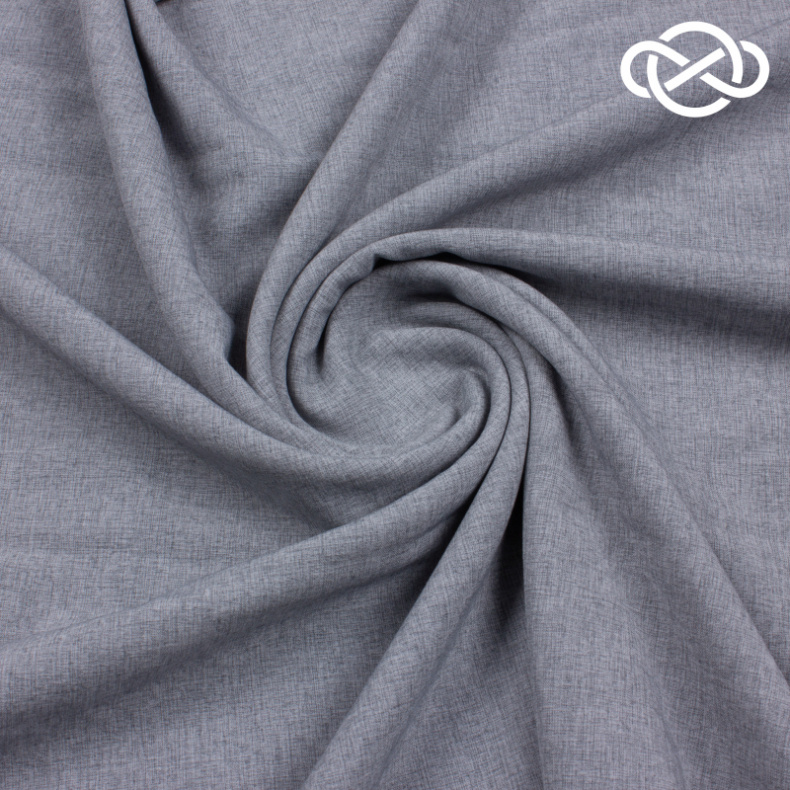 10238. Костюмная поливискоза. Серый меланж от Tkani.site