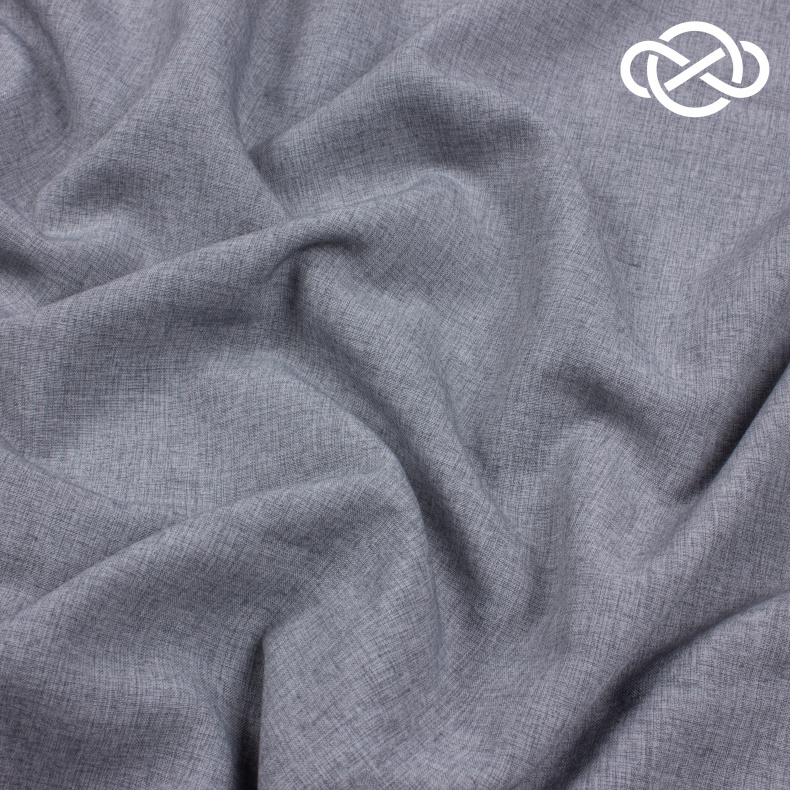 10238. Костюмная поливискоза. Серый меланж от Tkani.site