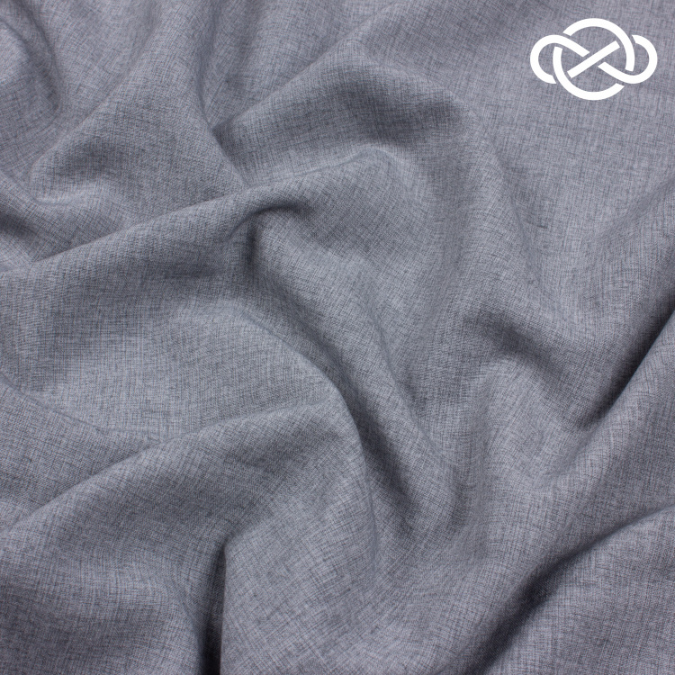 10238. Костюмная поливискоза. Серый меланж - фото 1